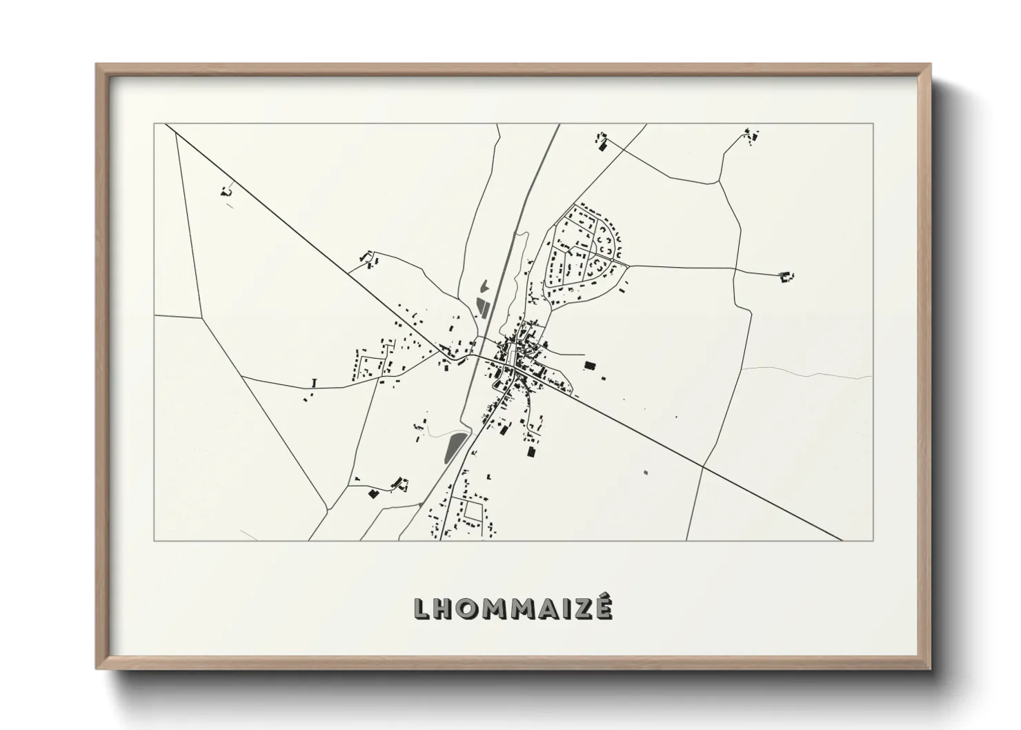 Une affiche de carte sur Lhommaizé