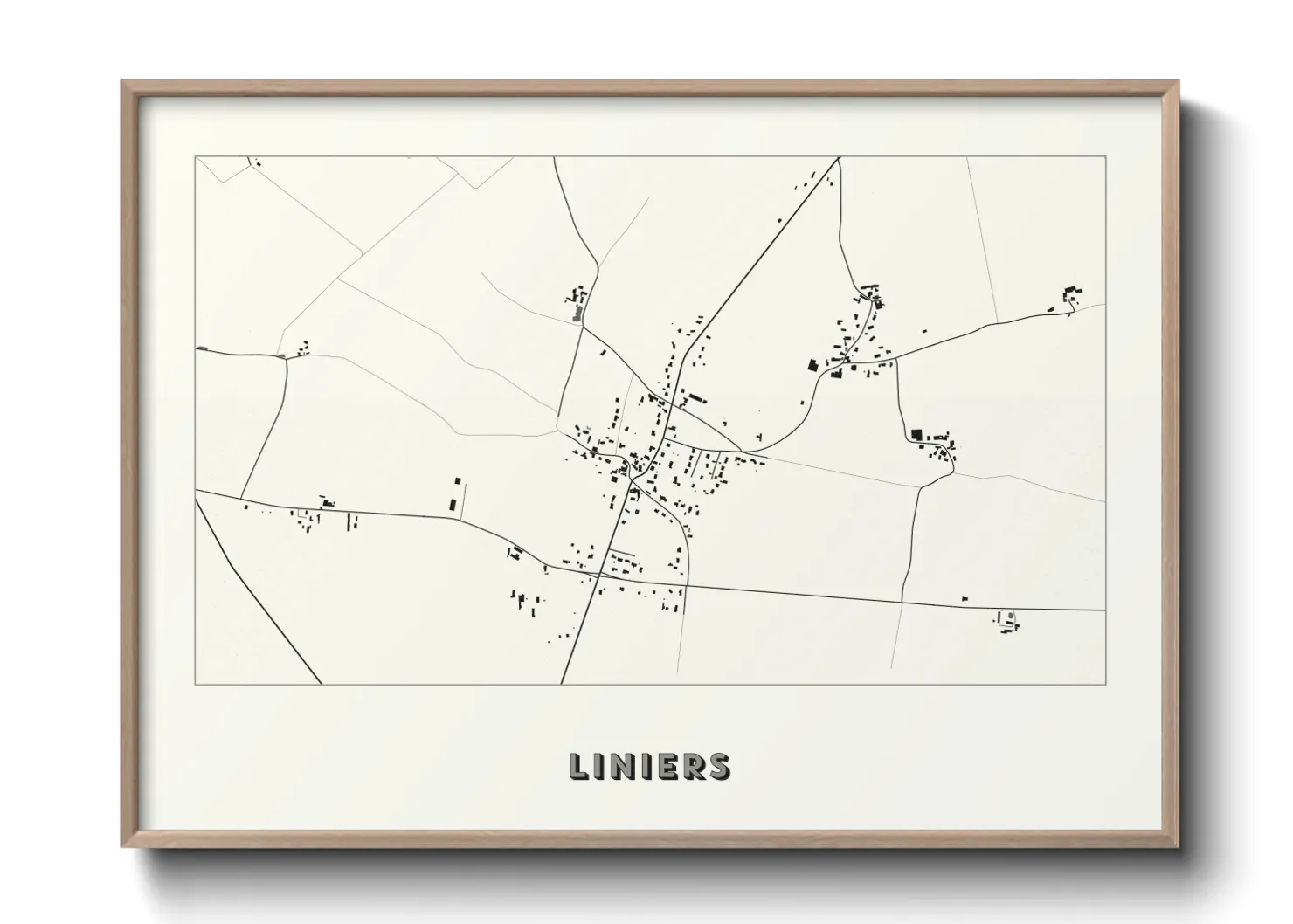 Une affiche de carte sur Liniers