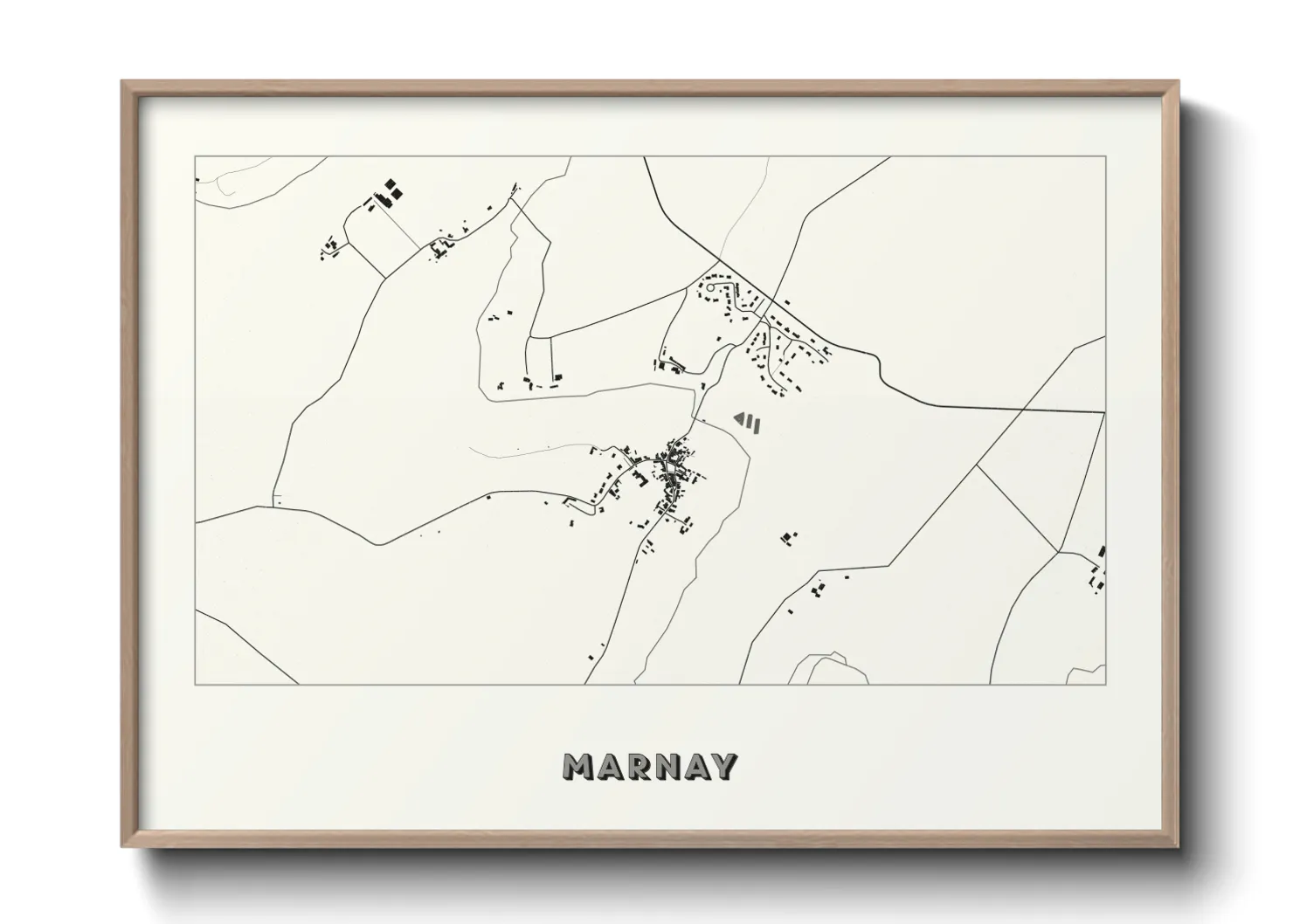 Une affiche de carte sur Marnay