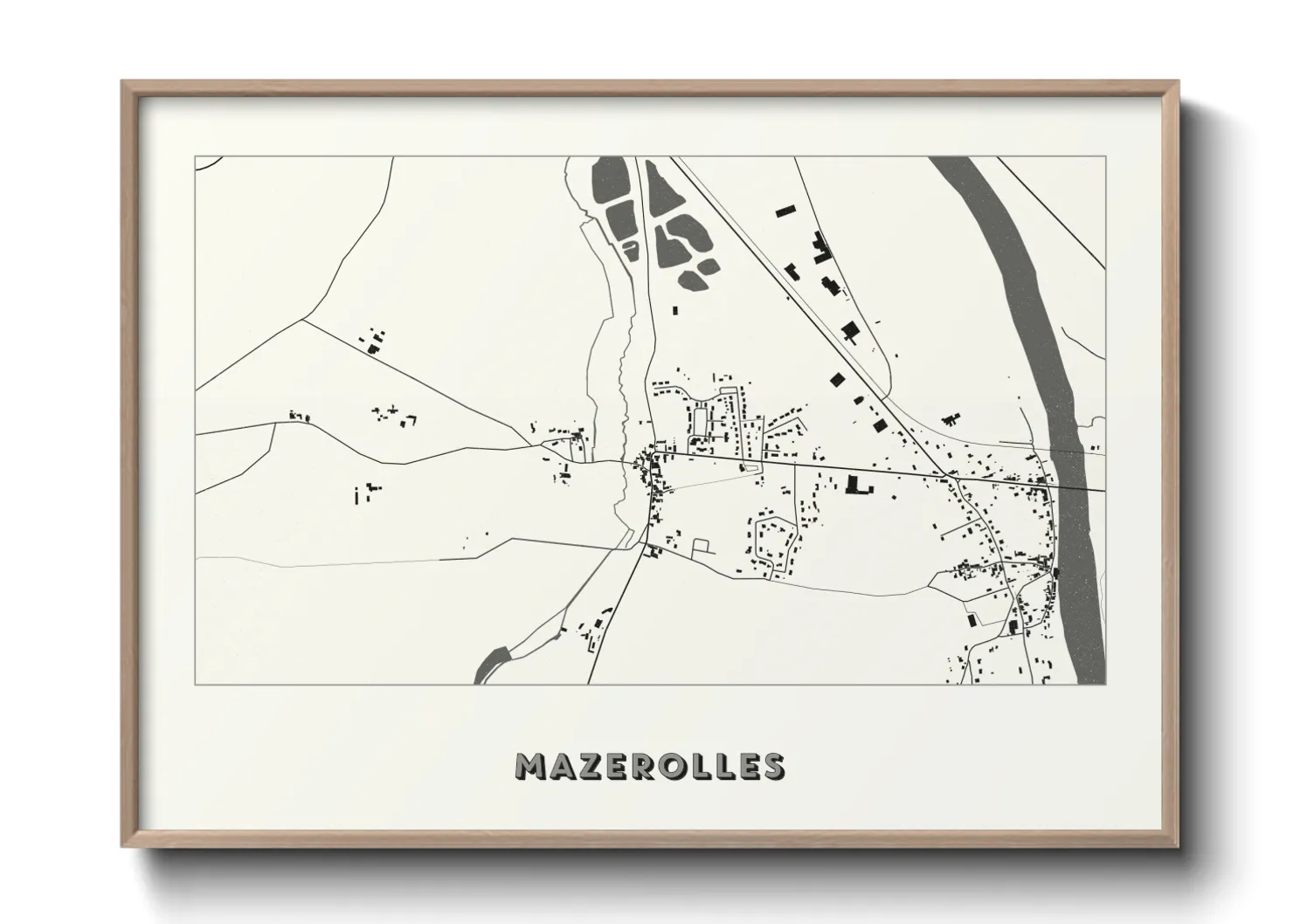 Une affiche de carte sur Mazerolles