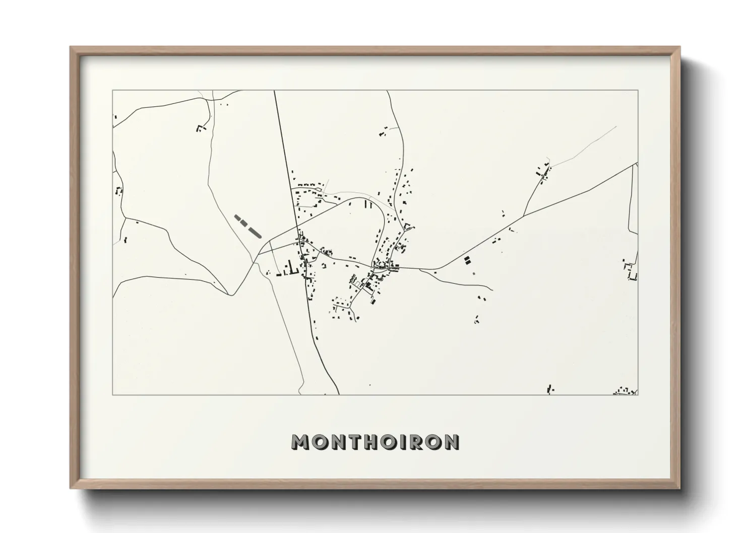Une affiche de carte sur Monthoiron