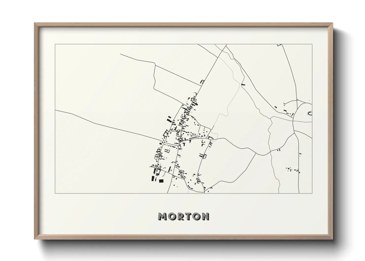 Une affiche de carte sur Morton