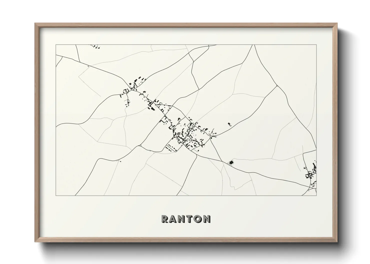 Une affiche de carte sur Ranton