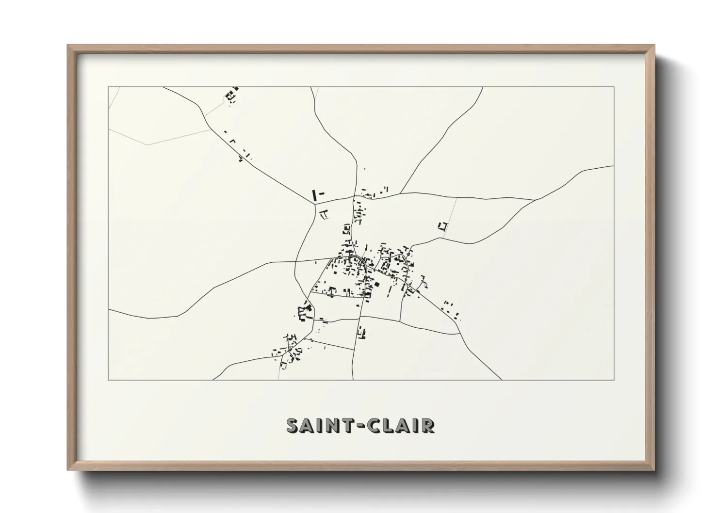 Une affiche de carte sur Saint-Clair