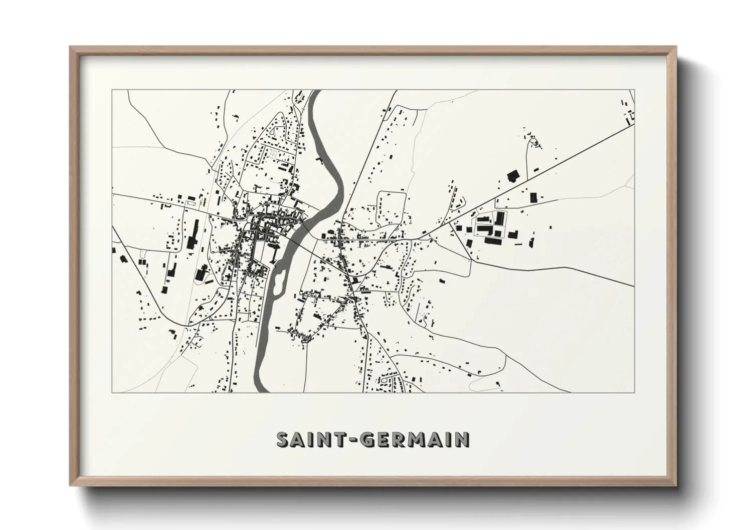 Une affiche de carte sur Saint-Germain