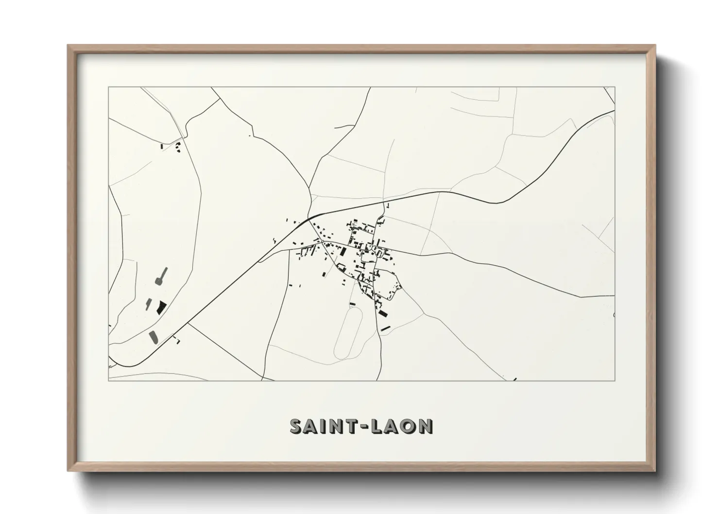 Une affiche de carte sur Saint-Laon