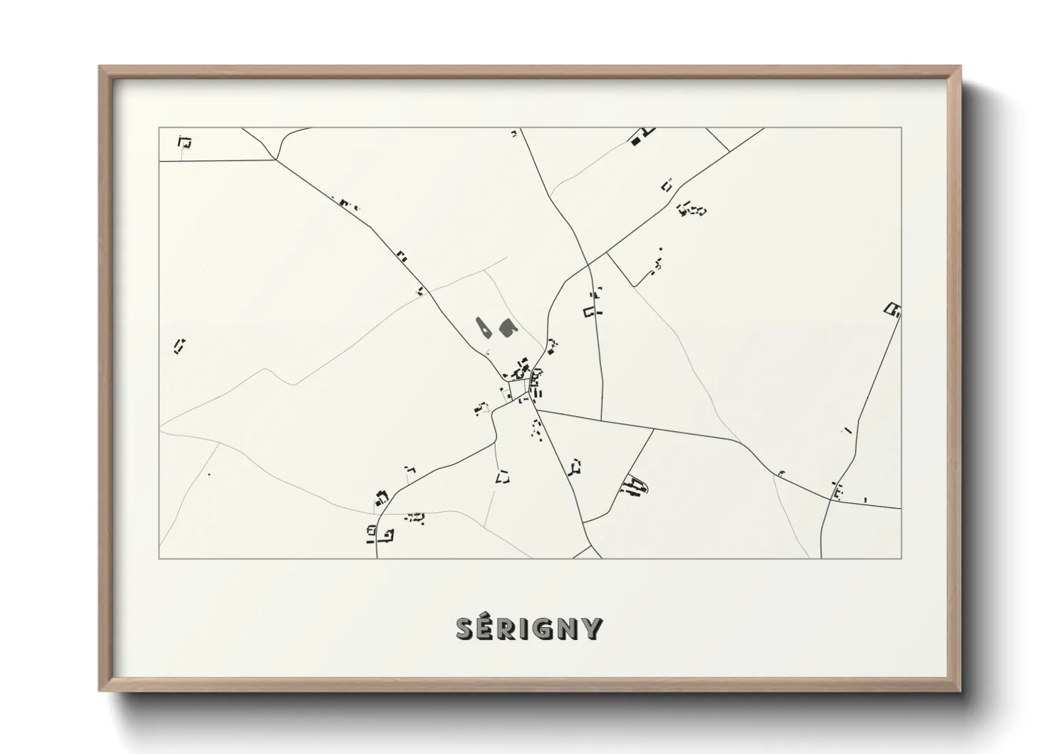 Une affiche de carte sur Sérigny