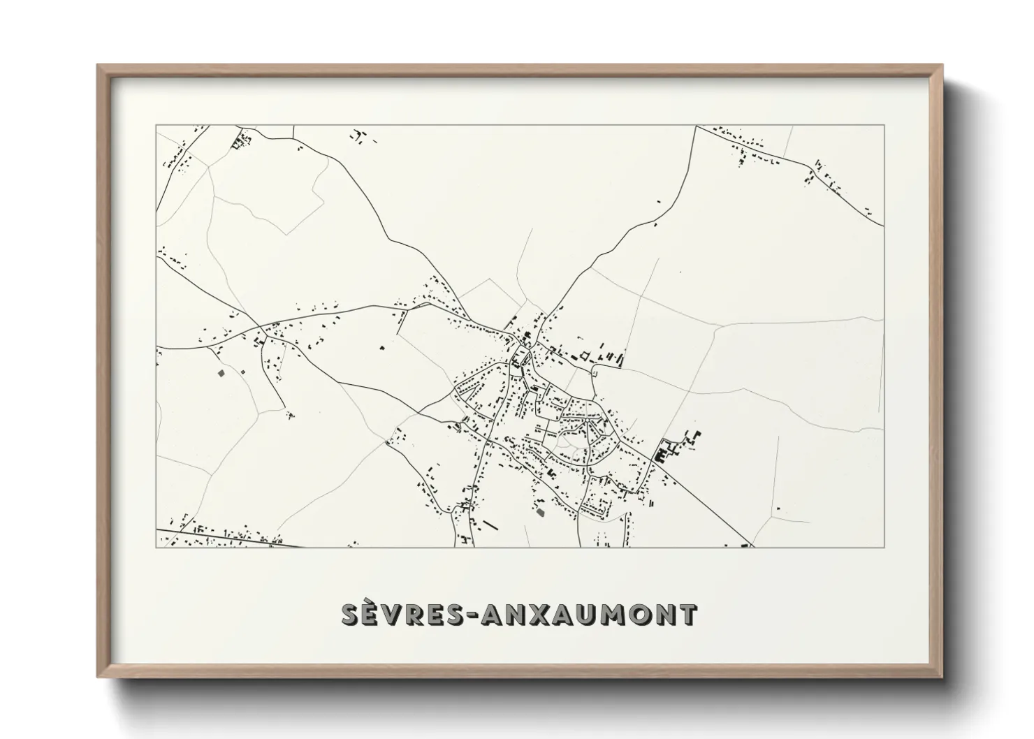 Une affiche de carte sur Sèvres-Anxaumont