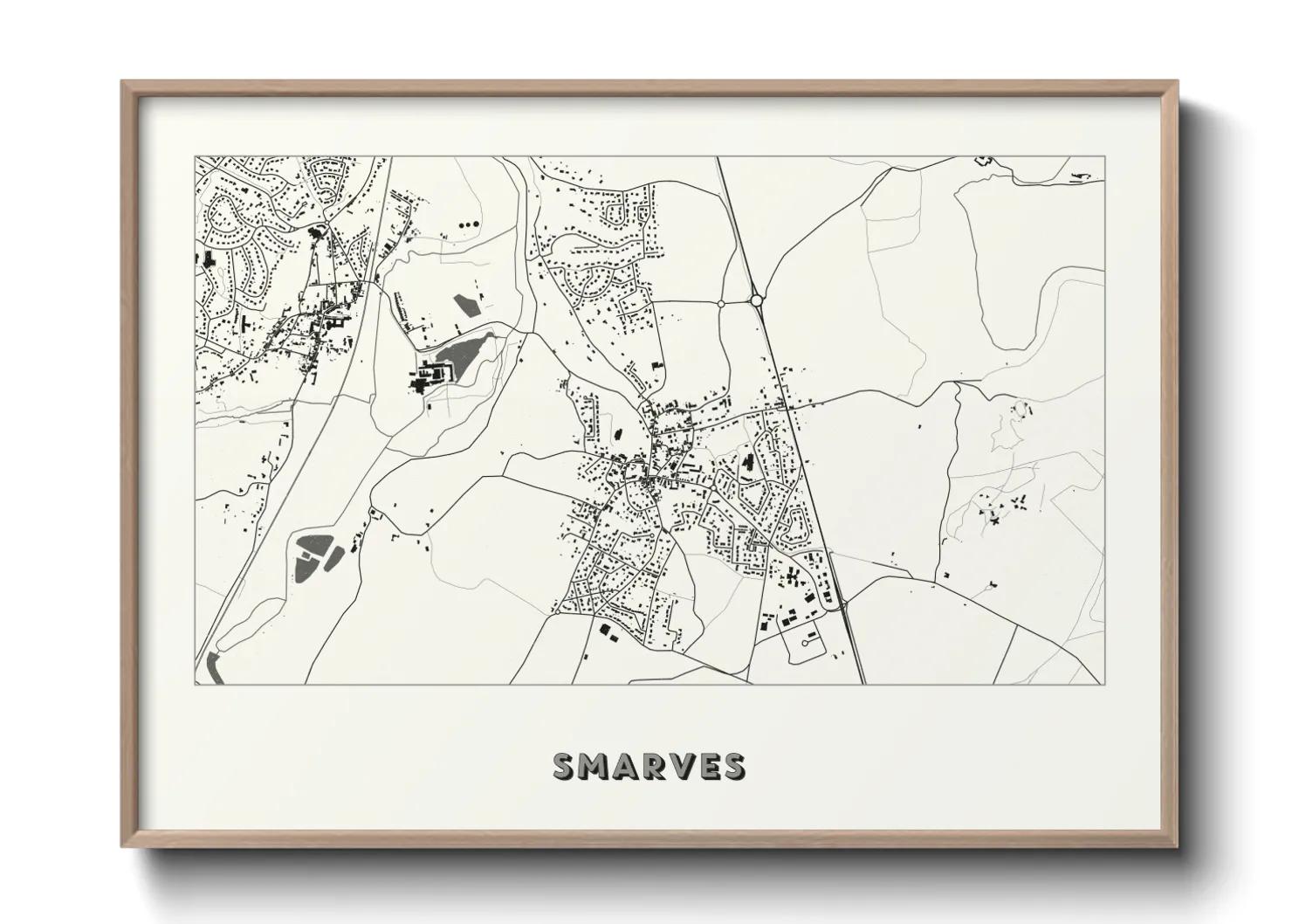 Une affiche de carte sur Smarves