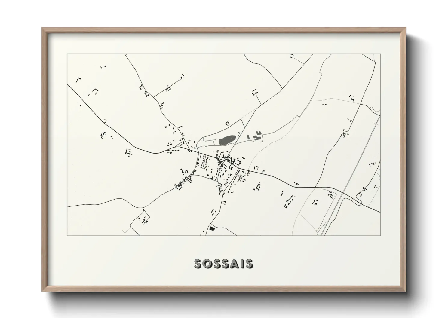 Une affiche de carte sur Sossais