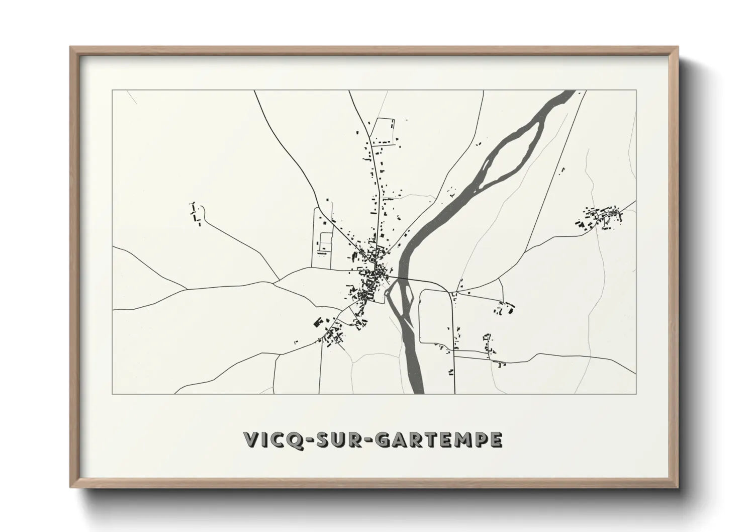 Une affiche de carte sur Vicq-sur-Gartempe