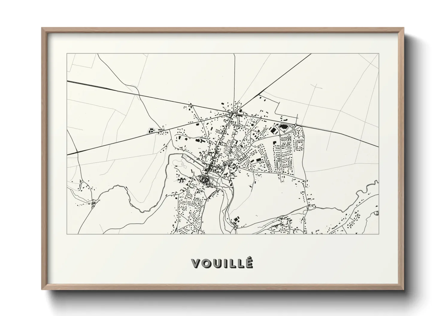 Une affiche de carte sur Vouillé