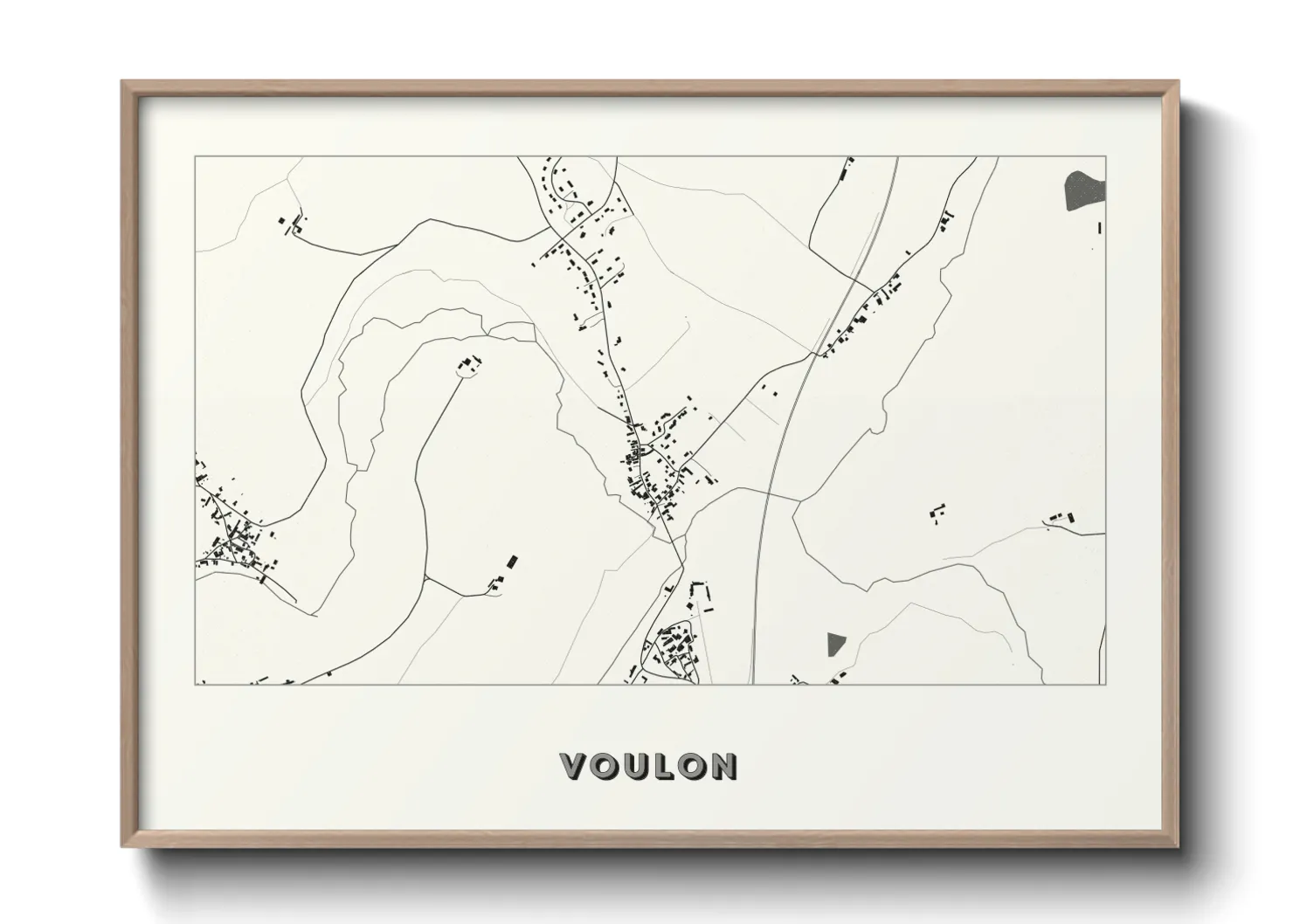 Une affiche de carte sur Voulon