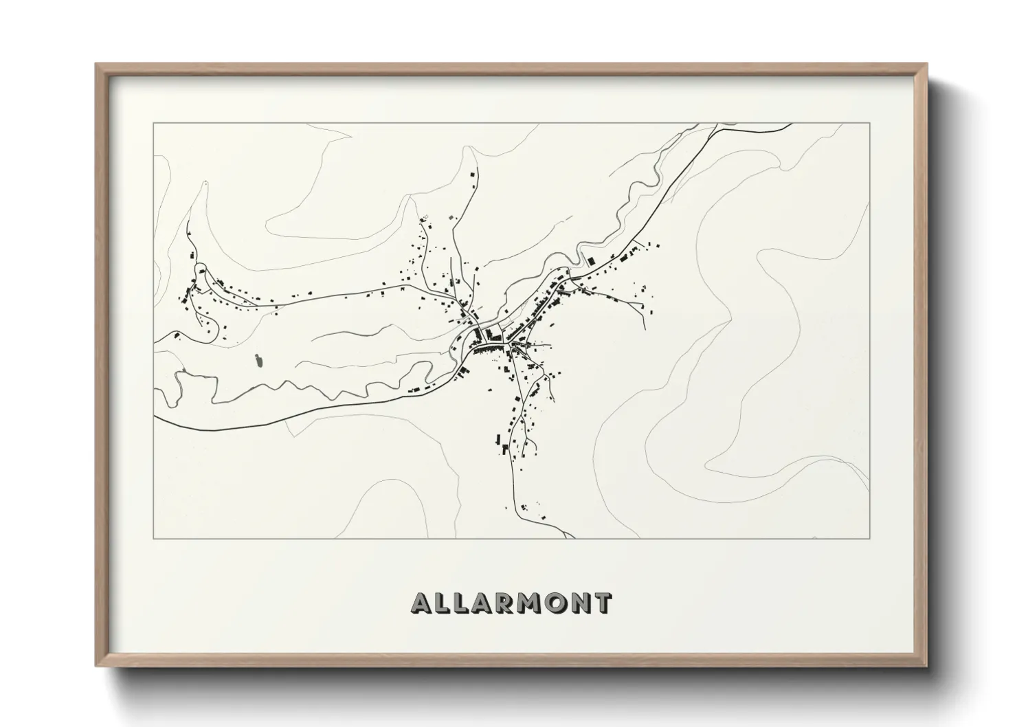 Une affiche de carte sur Allarmont