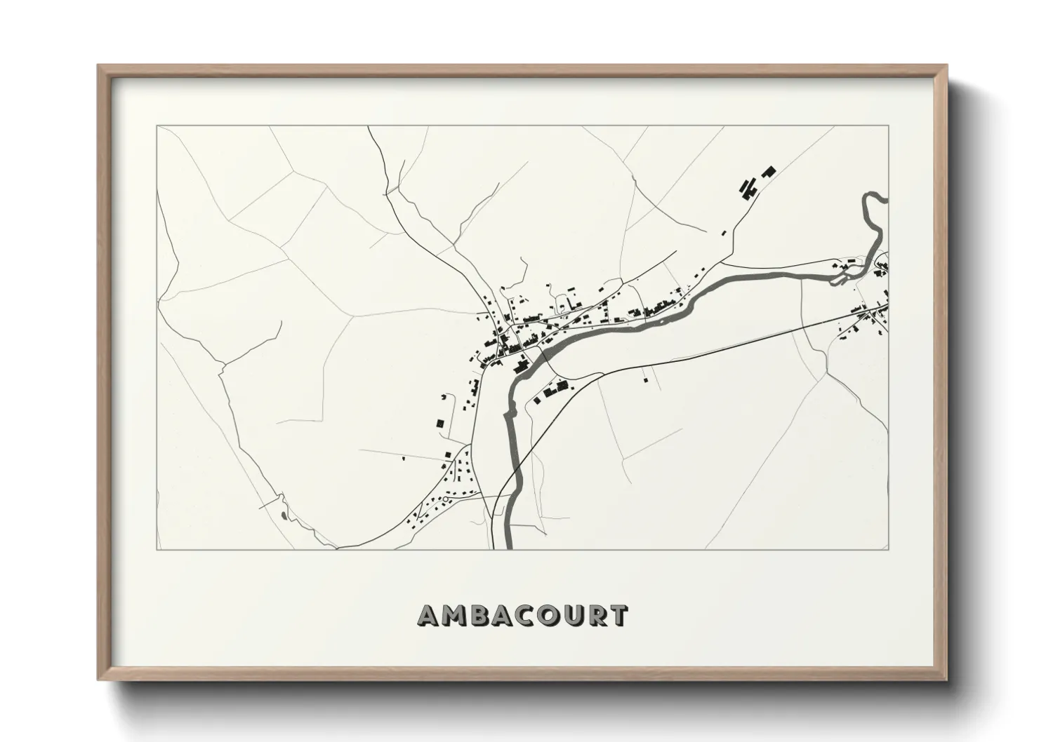 Une affiche de carte sur Ambacourt
