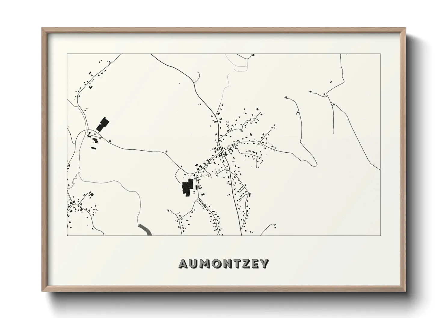 Une affiche de carte sur Aumontzey