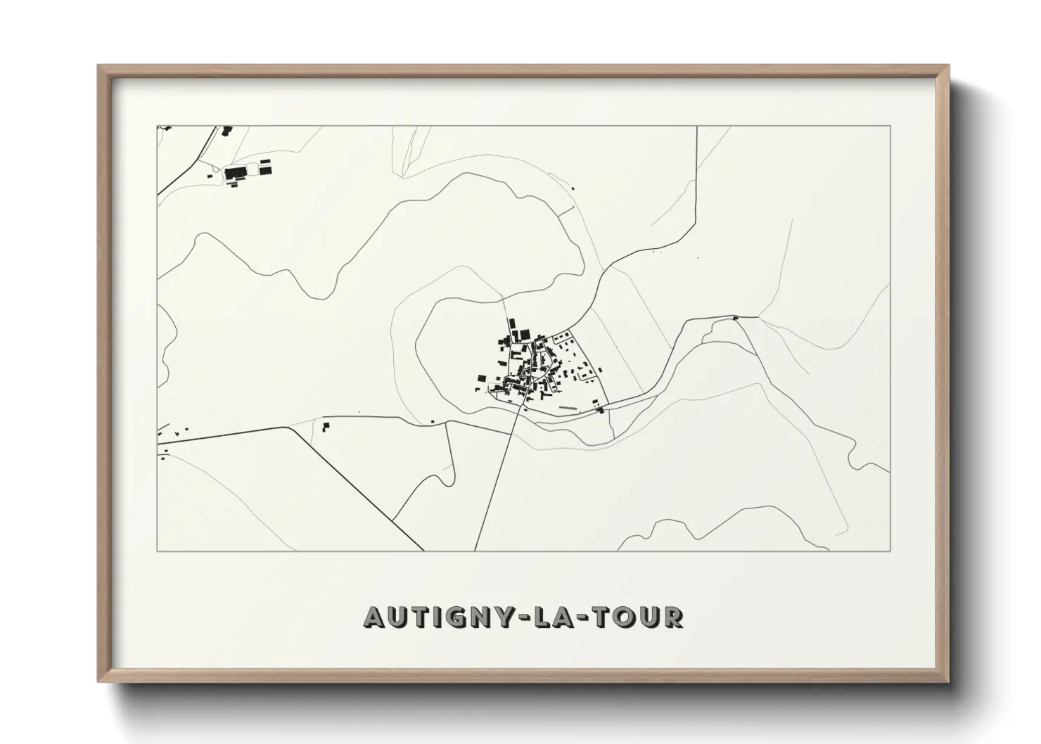 Une affiche de carte sur Autigny-la-Tour