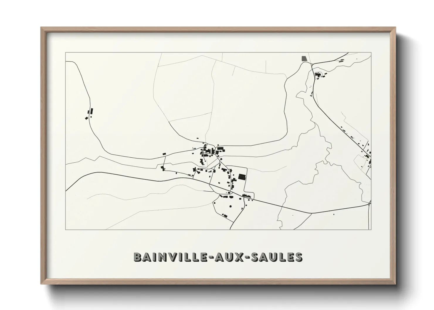 Une affiche de carte sur Bainville-aux-Saules