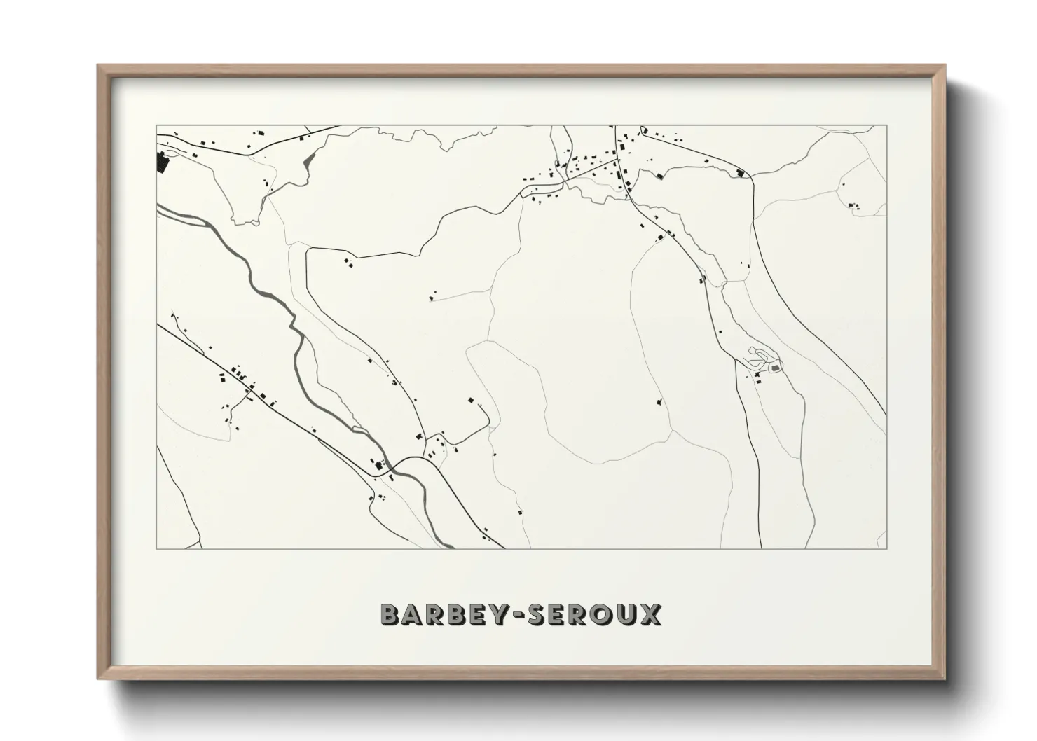 Une affiche de carte sur Barbey-Seroux