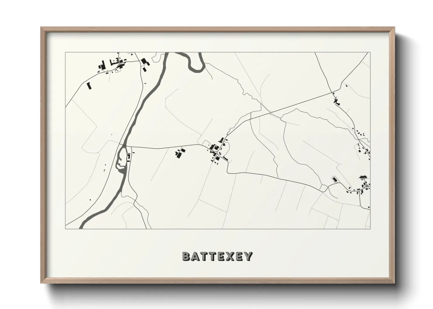 Une affiche de carte sur Battexey