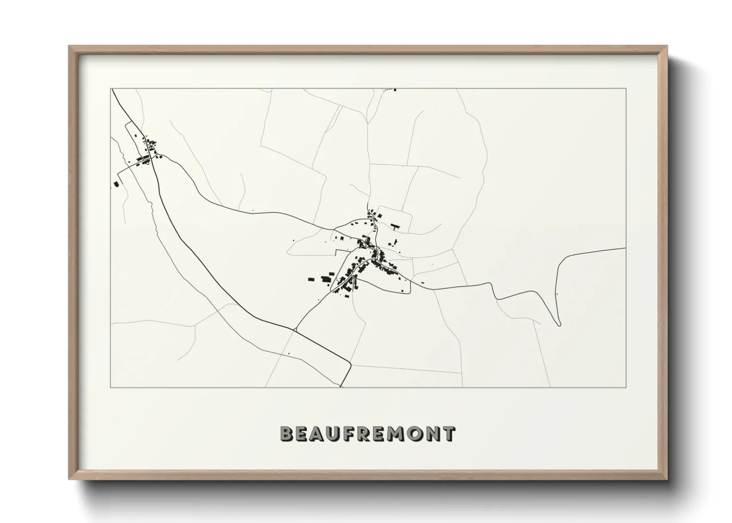 Une affiche de carte sur Beaufremont