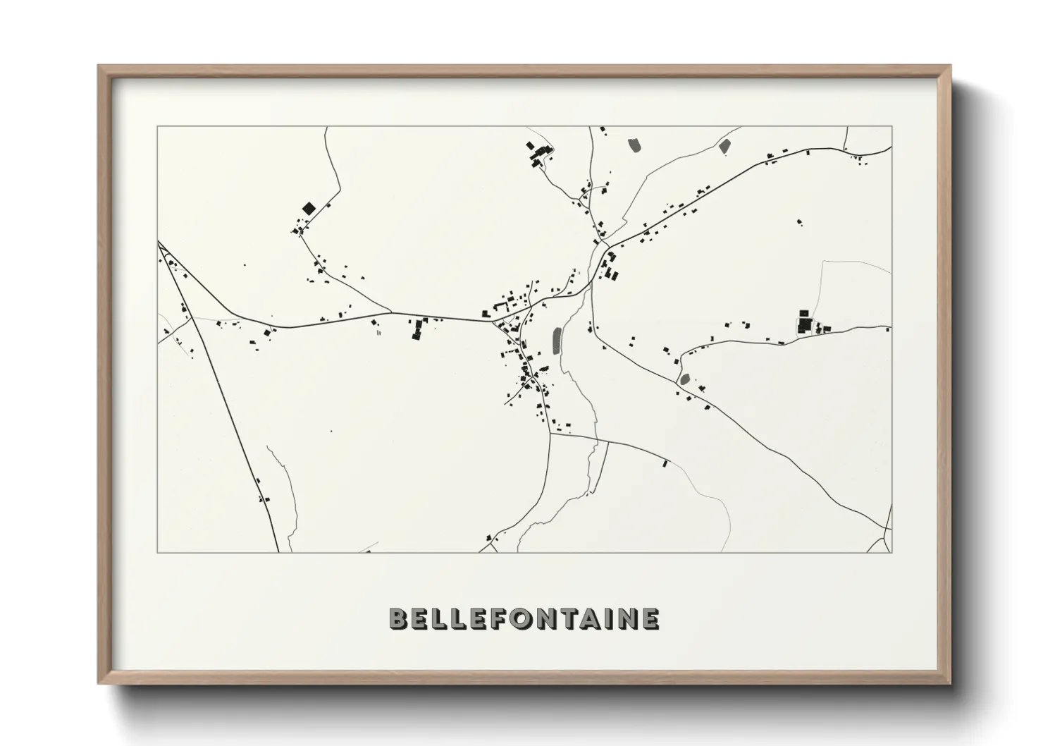 Une affiche de carte sur Bellefontaine