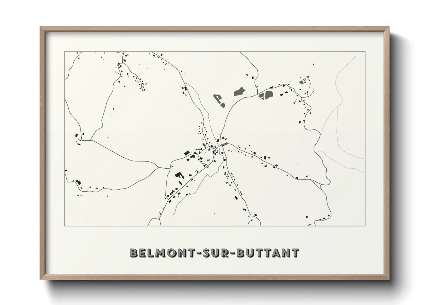Une affiche de carte sur Belmont-sur-Buttant