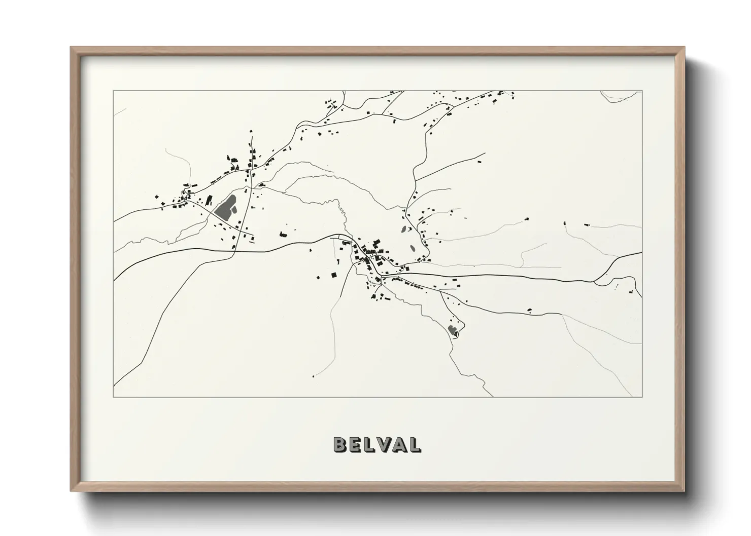 Une affiche de carte sur Belval