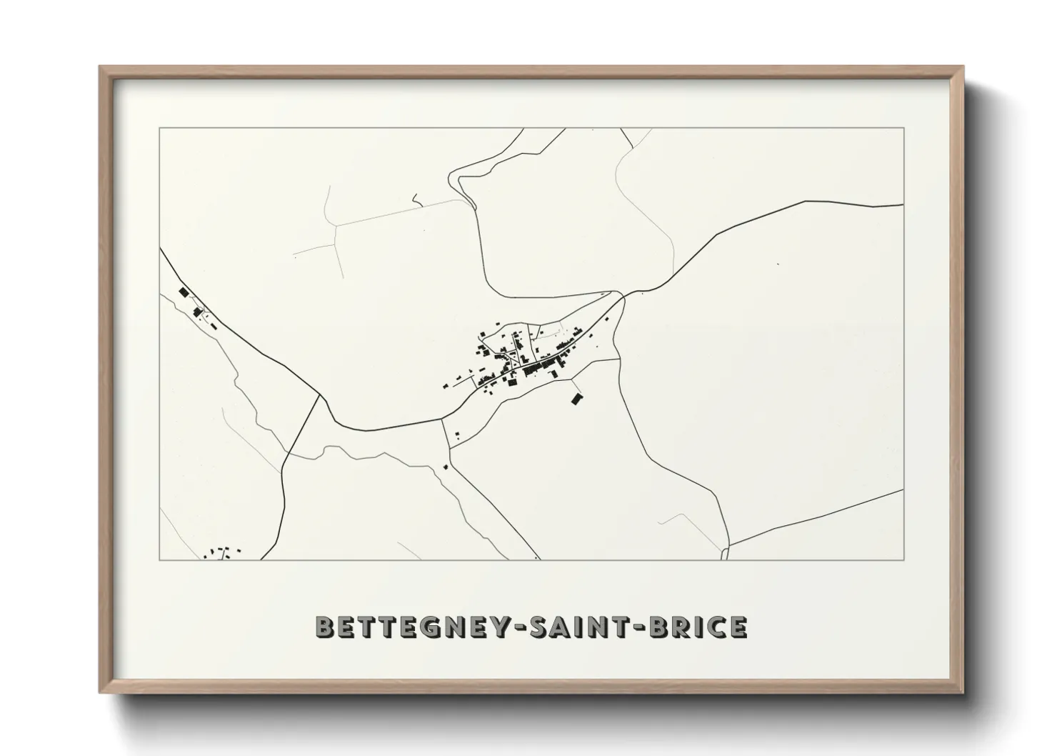 Une affiche de carte sur Bettegney-Saint-Brice