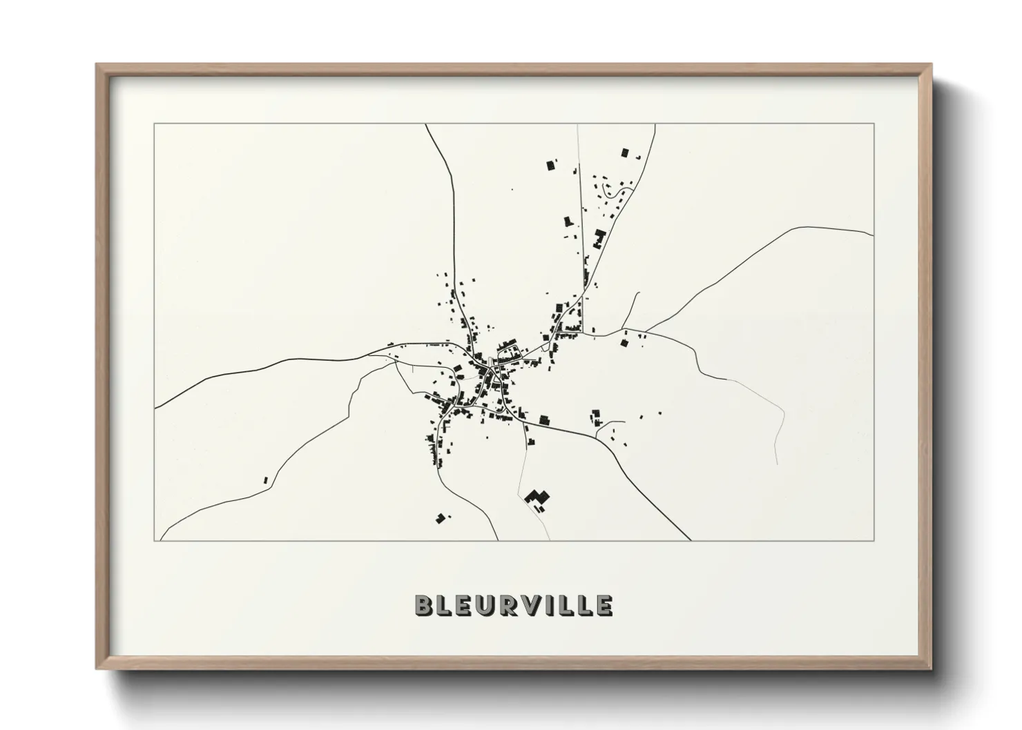 Une affiche de carte sur Bleurville