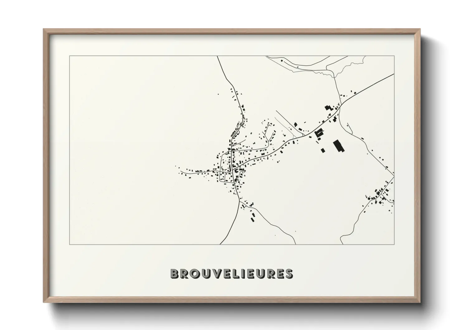 Une affiche de carte sur Brouvelieures