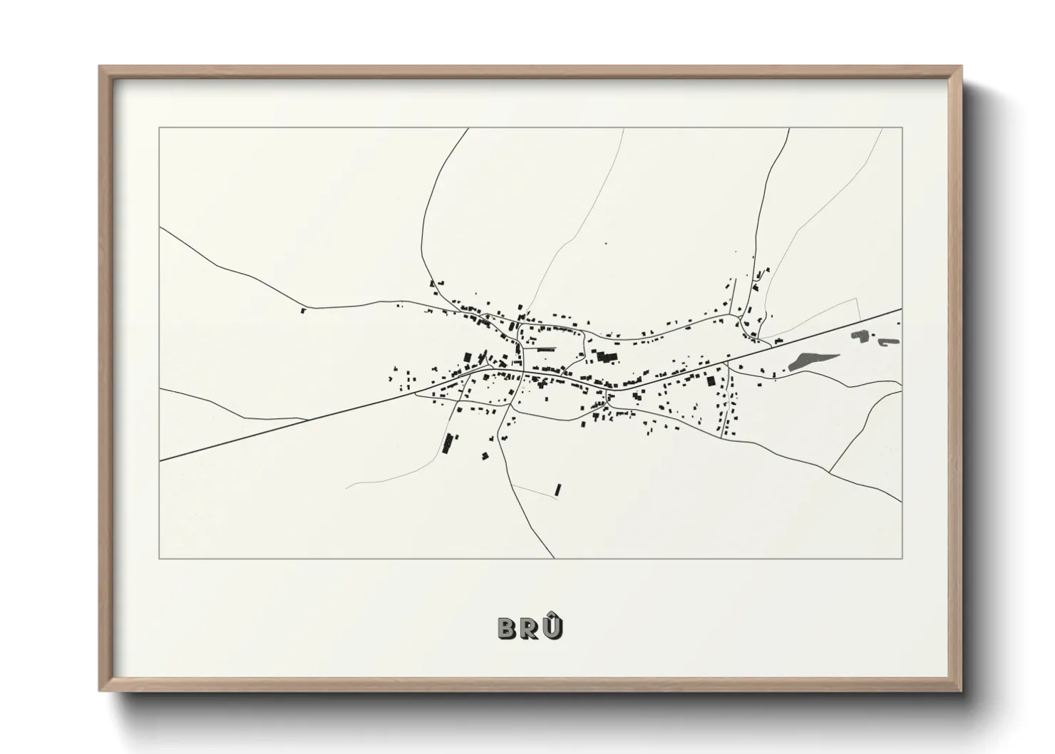 Une affiche de carte sur Brû