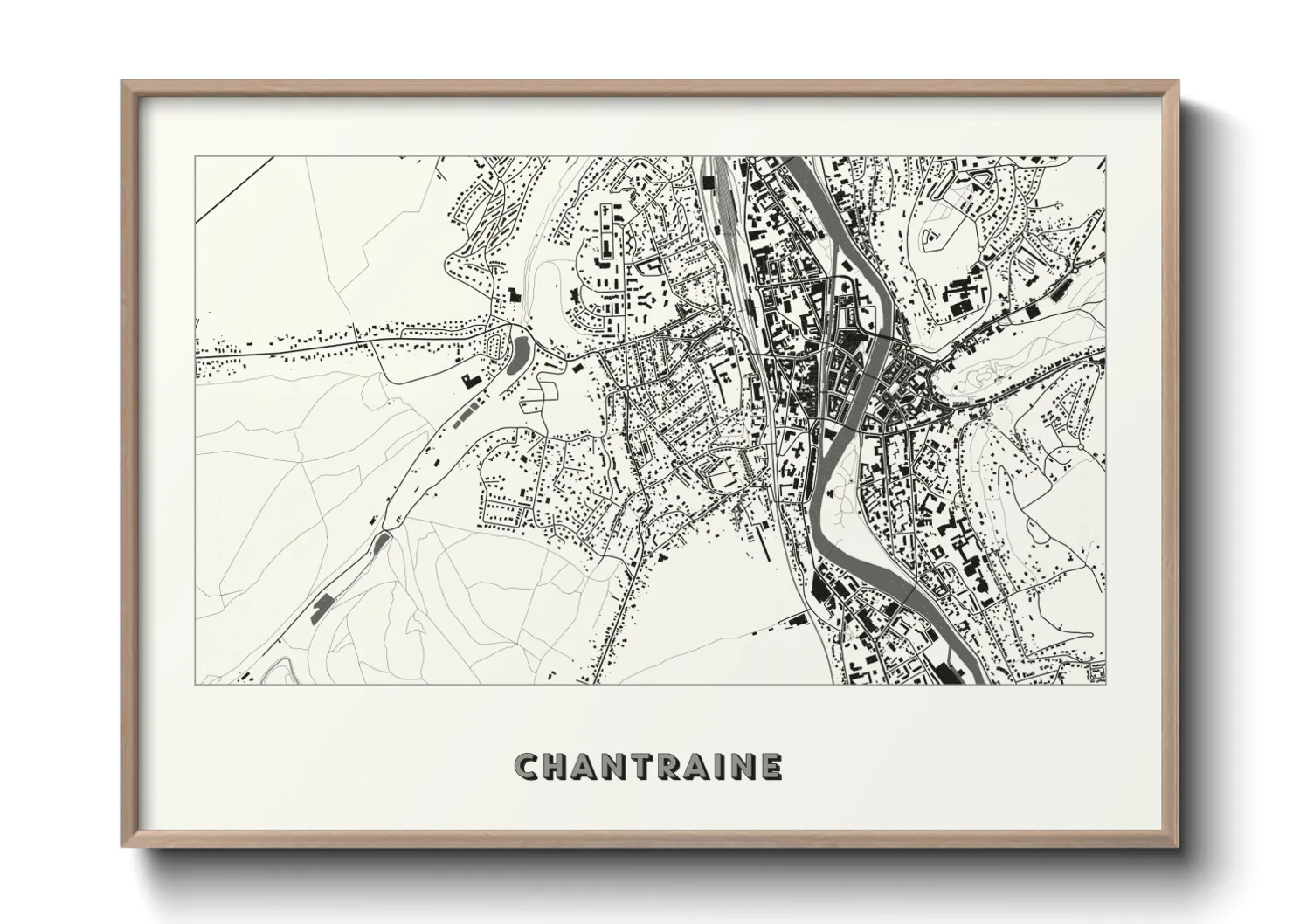 Une affiche de carte sur Chantraine