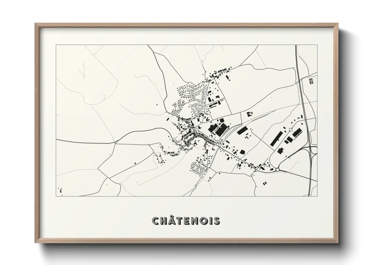 Une affiche de carte sur Châtenois