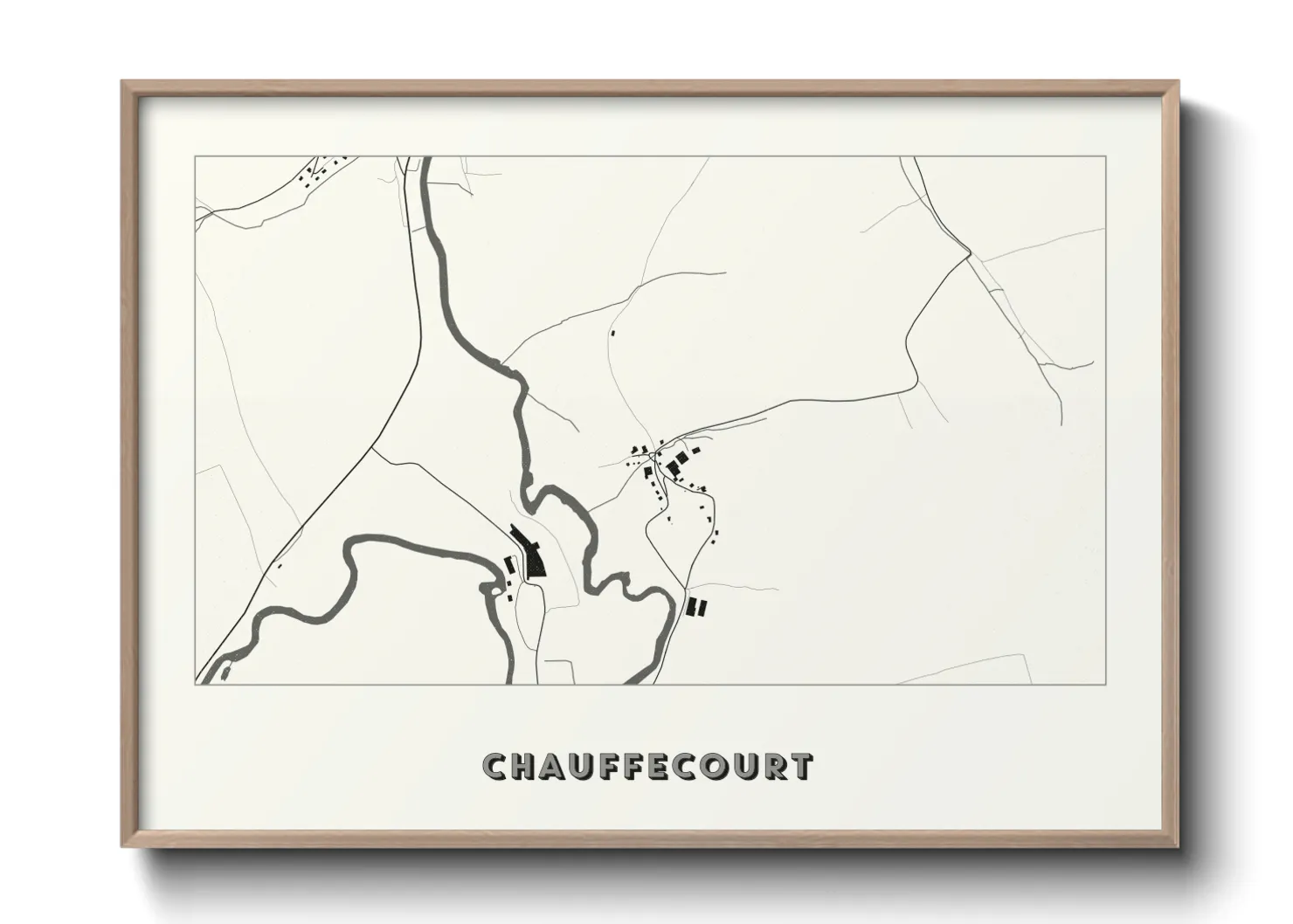 Une affiche de carte sur Chauffecourt