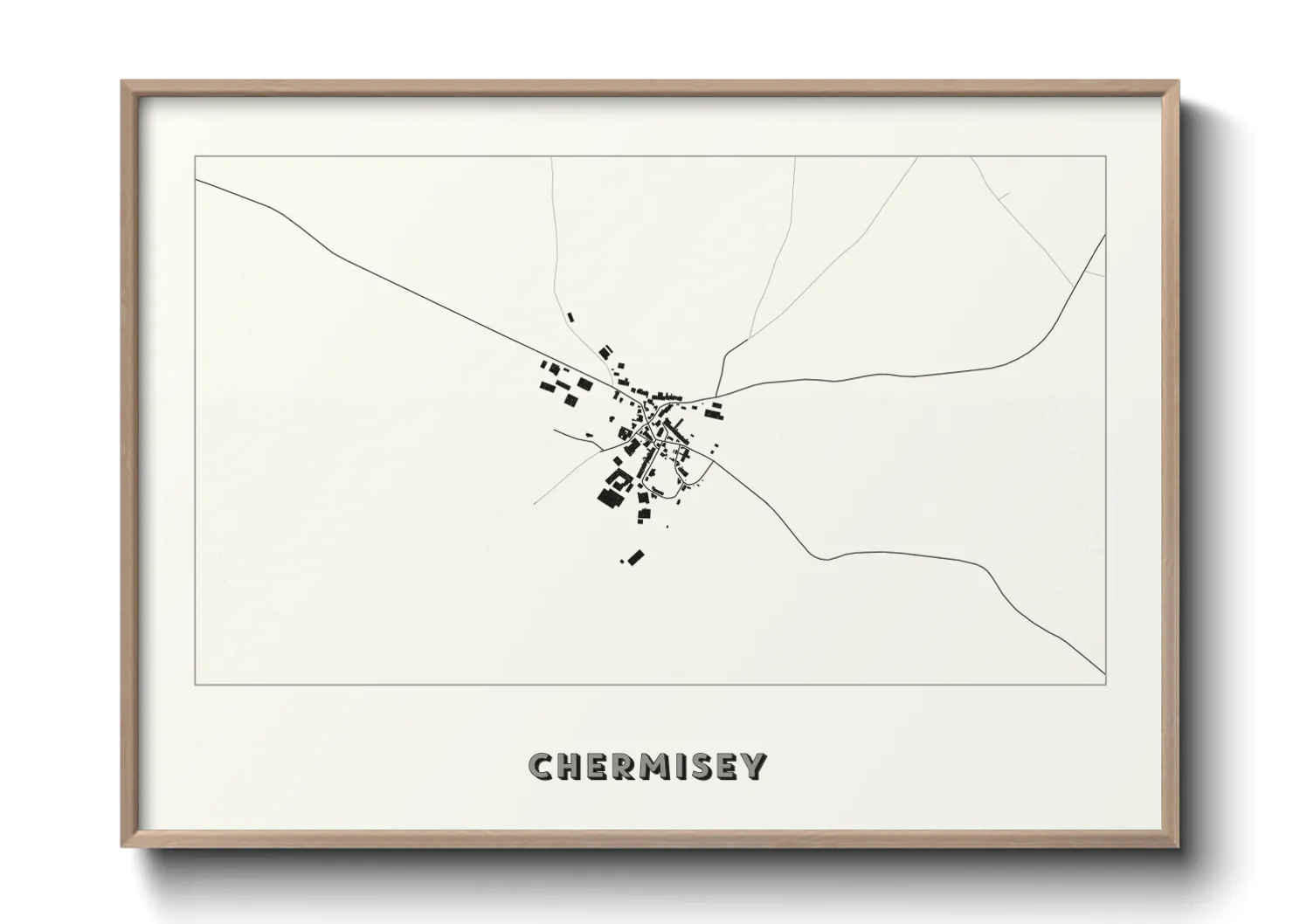 Une affiche de carte sur Chermisey