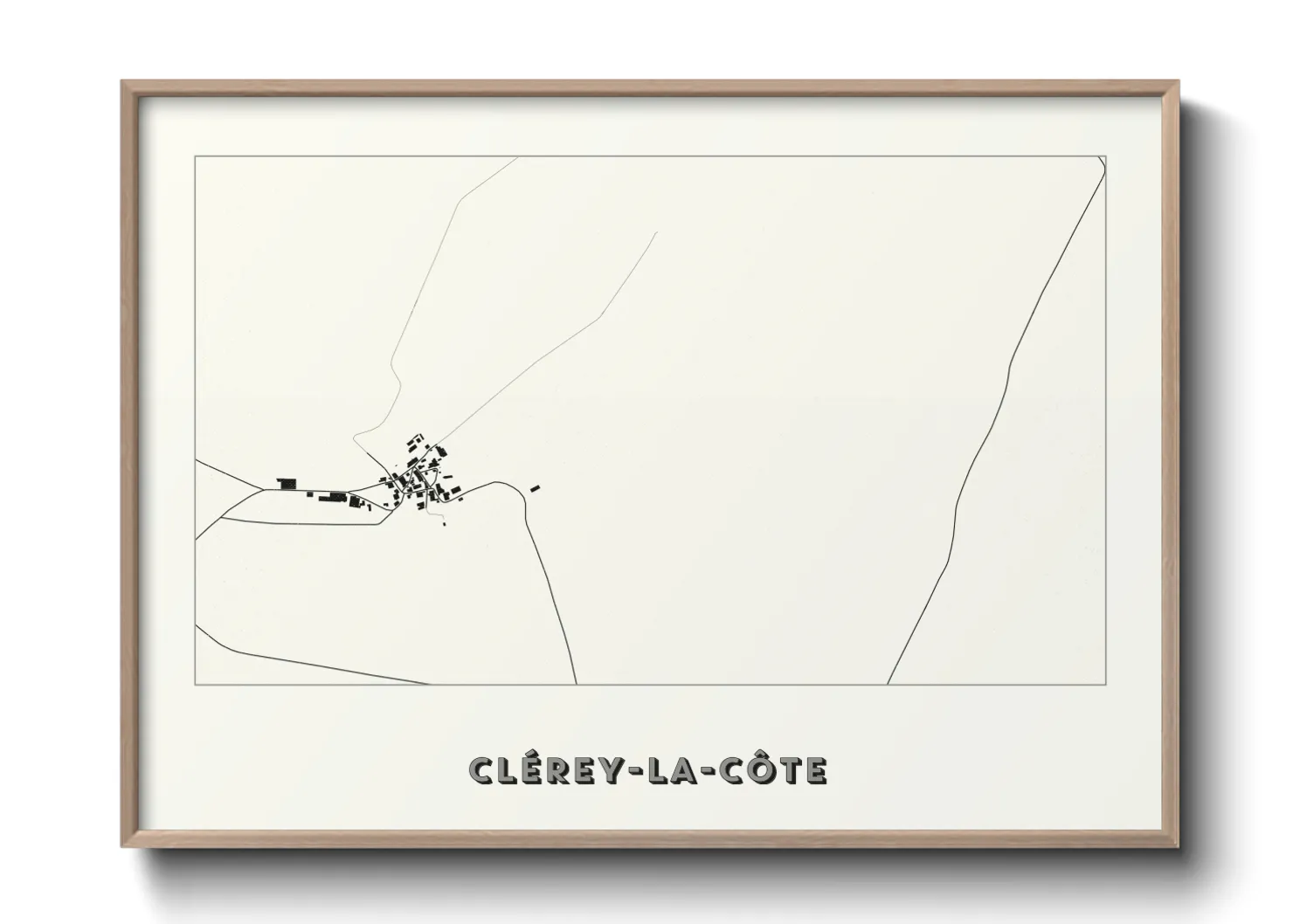 Une affiche de carte sur Clérey-la-Côte