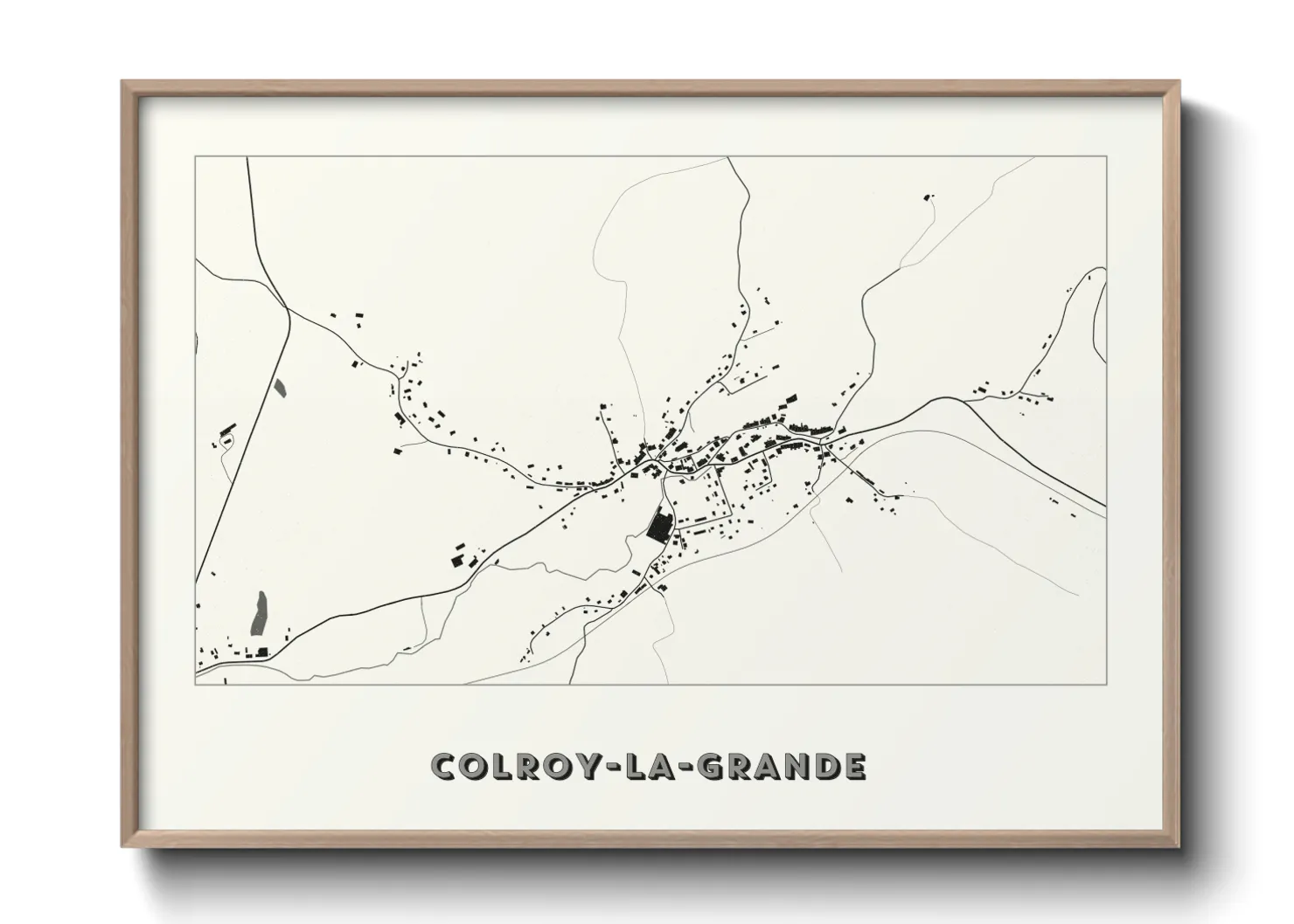 Une affiche de carte sur Colroy-la-Grande
