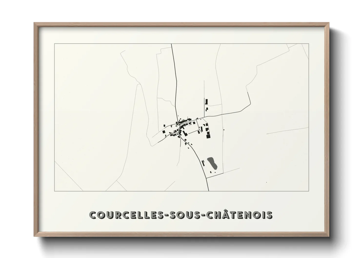 Une affiche de carte sur Courcelles-sous-Châtenois