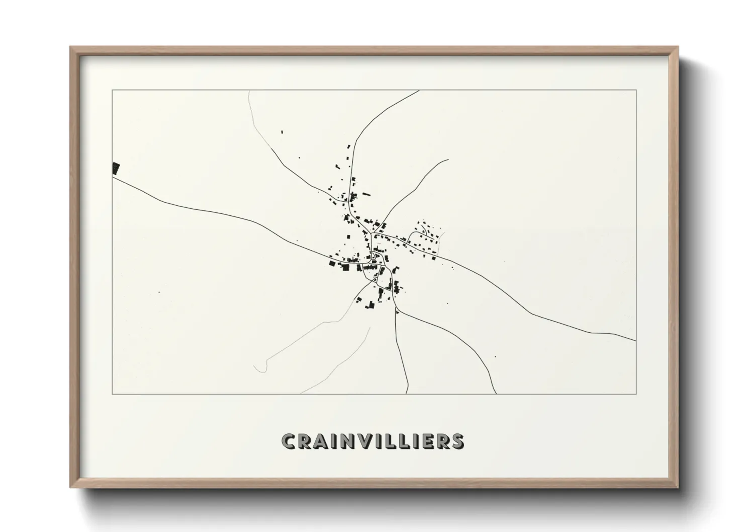 Une affiche de carte sur Crainvilliers