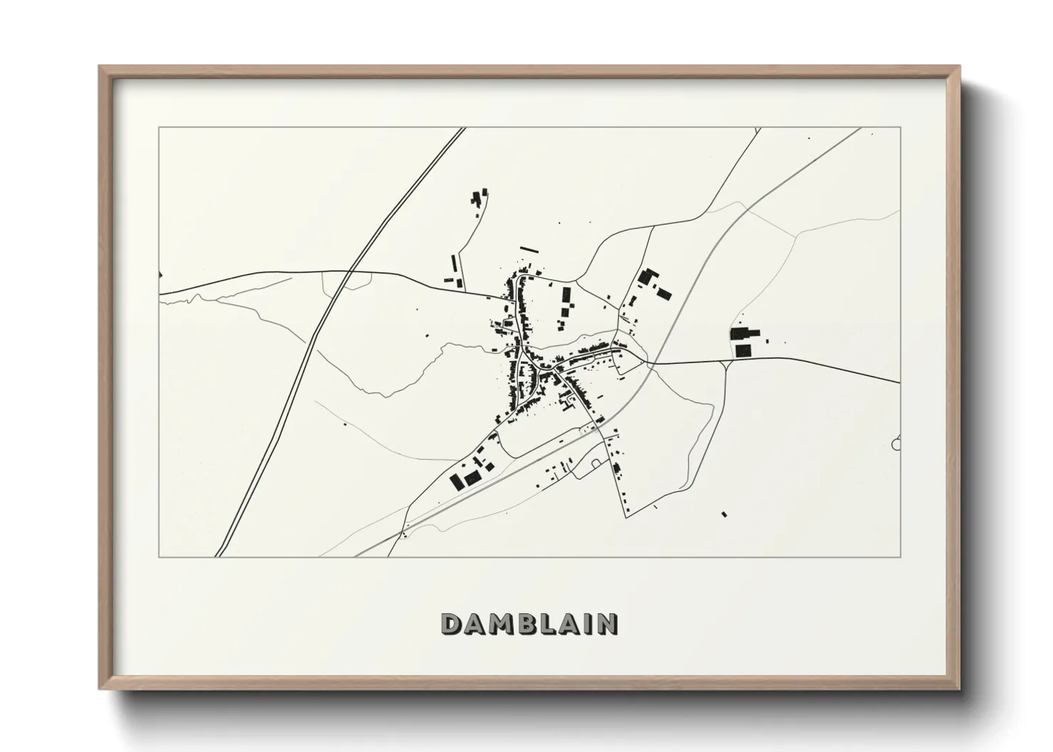 Une affiche de carte sur Damblain