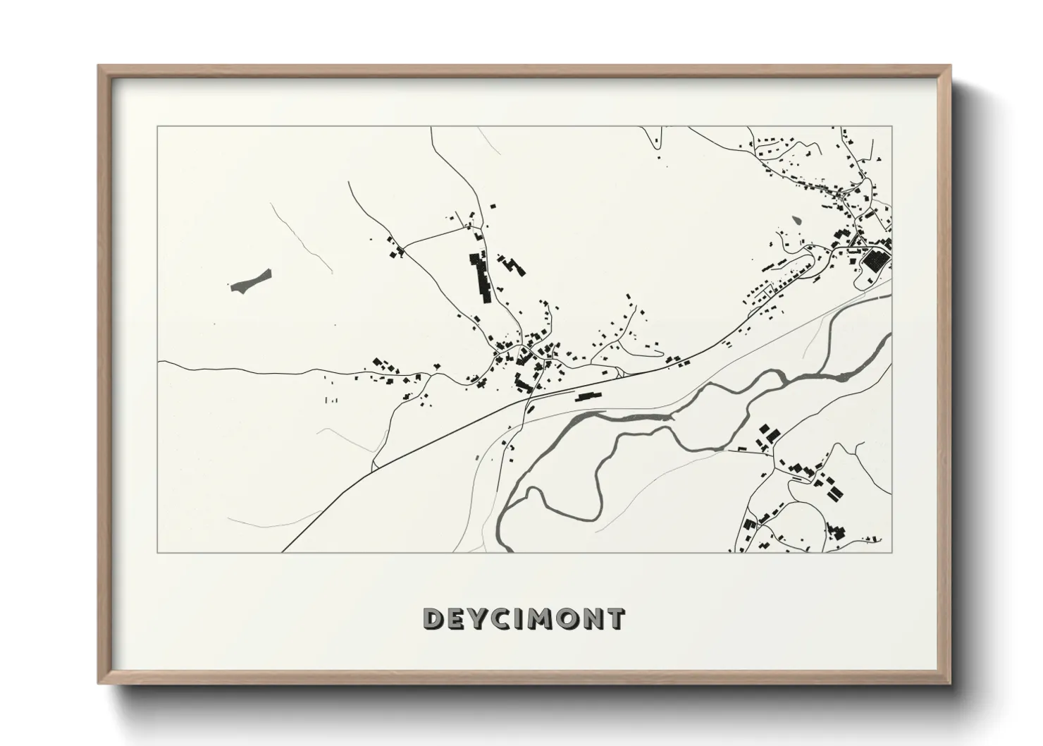 Une affiche de carte sur Deycimont