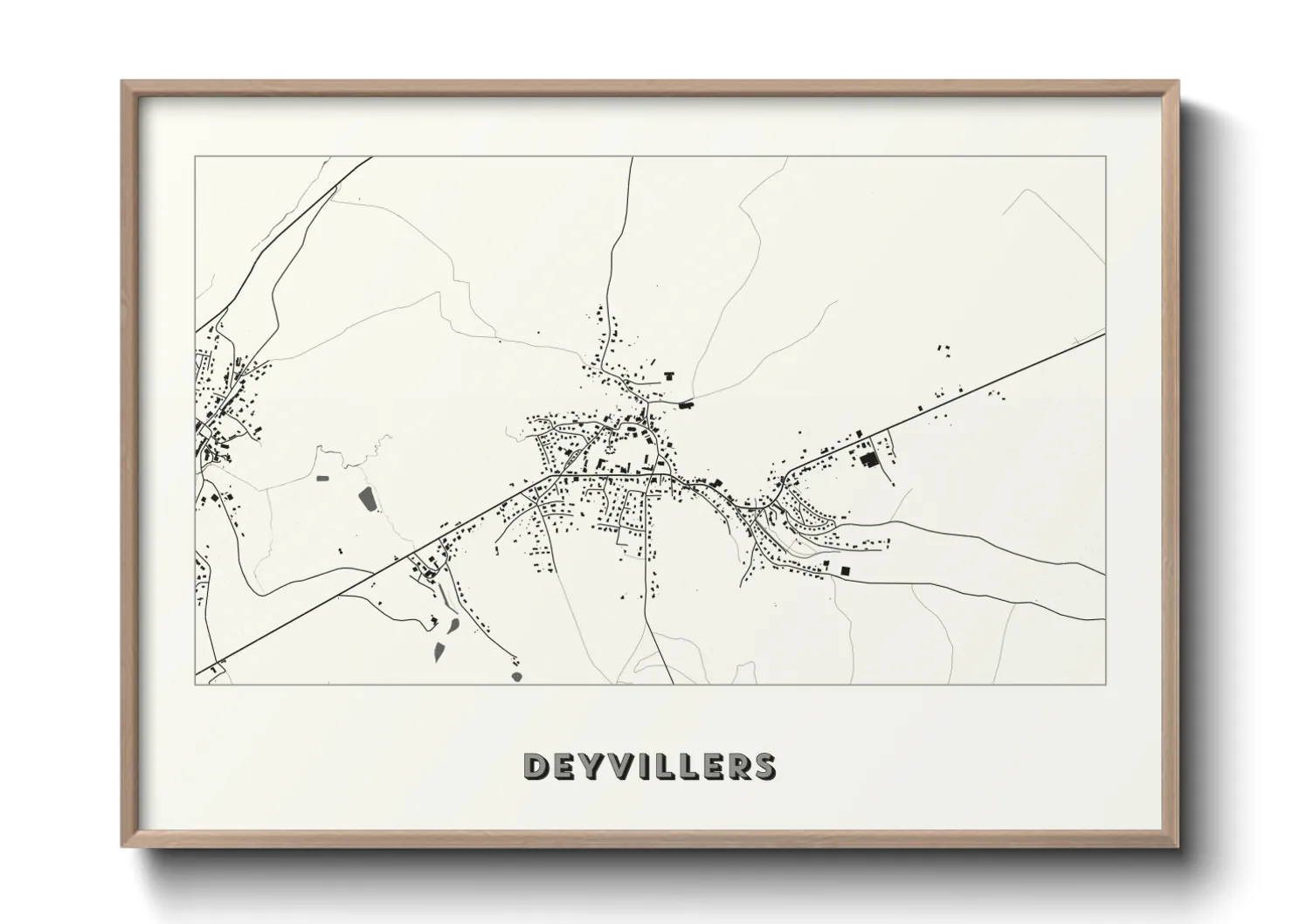 Une affiche de carte sur Deyvillers