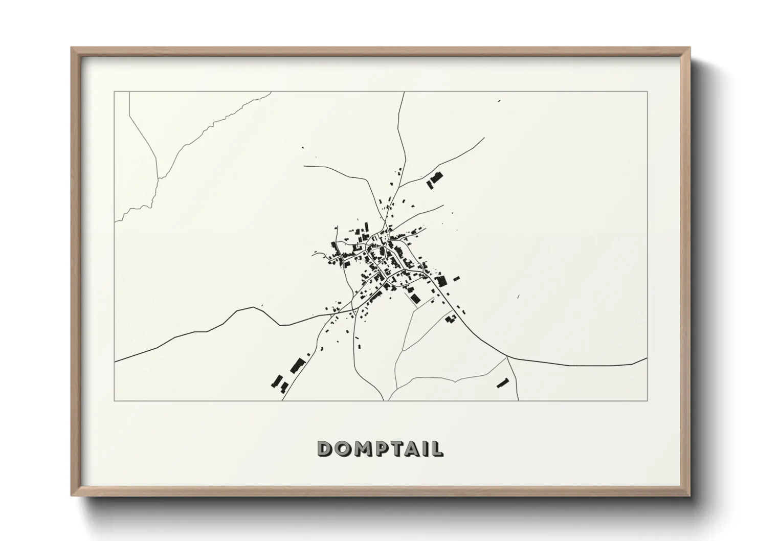 Une affiche de carte sur Domptail