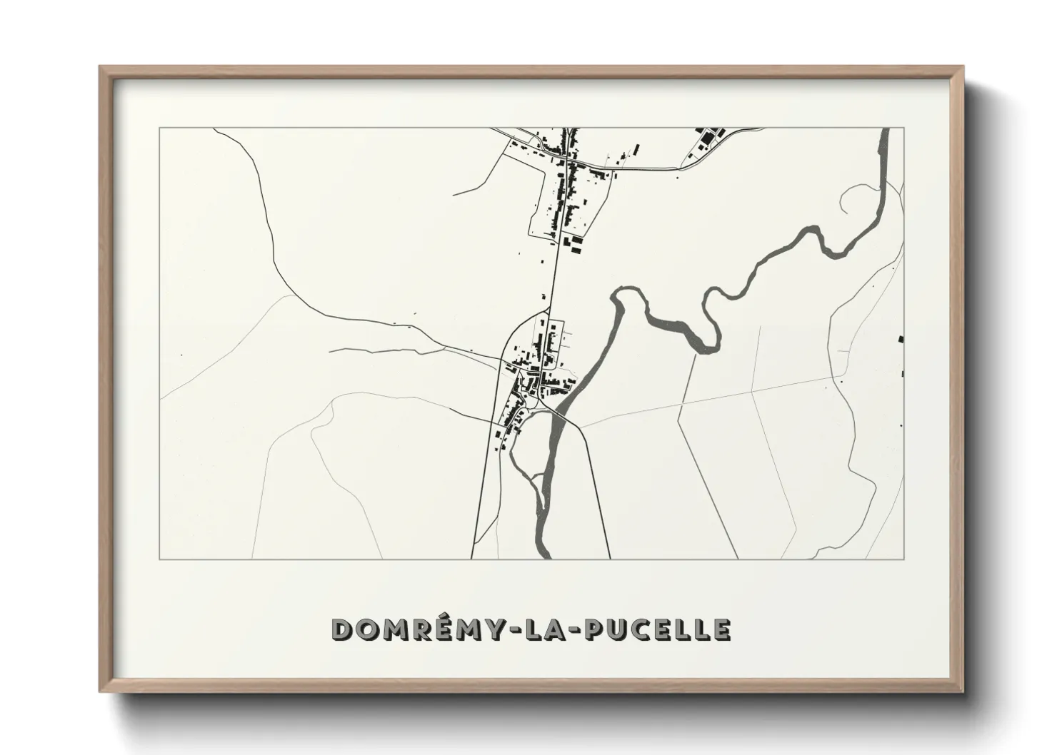 Une affiche de carte sur Domrémy-la-Pucelle