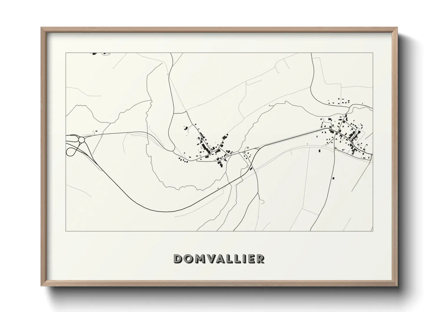 Une affiche de carte sur Domvallier