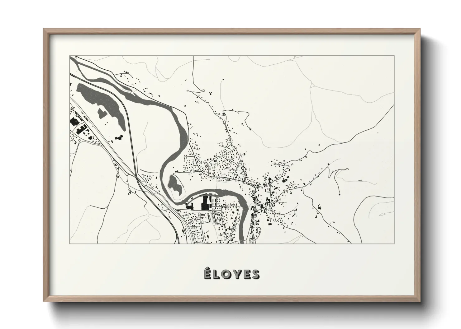 Une affiche de carte sur Éloyes