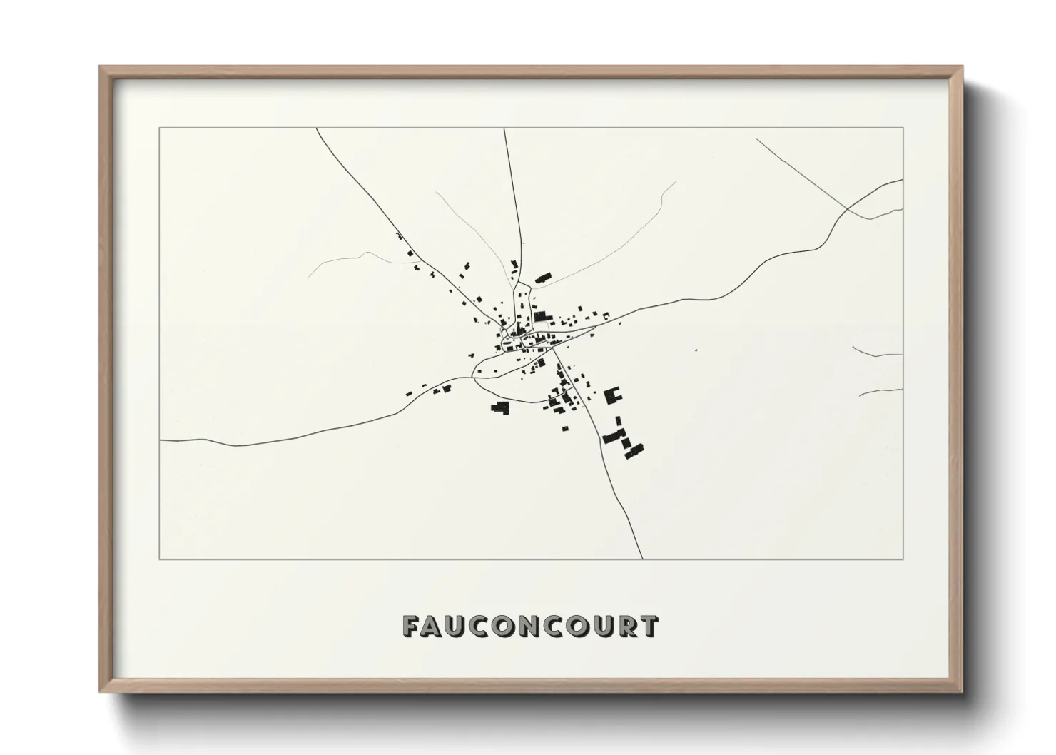 Une affiche de carte sur Fauconcourt
