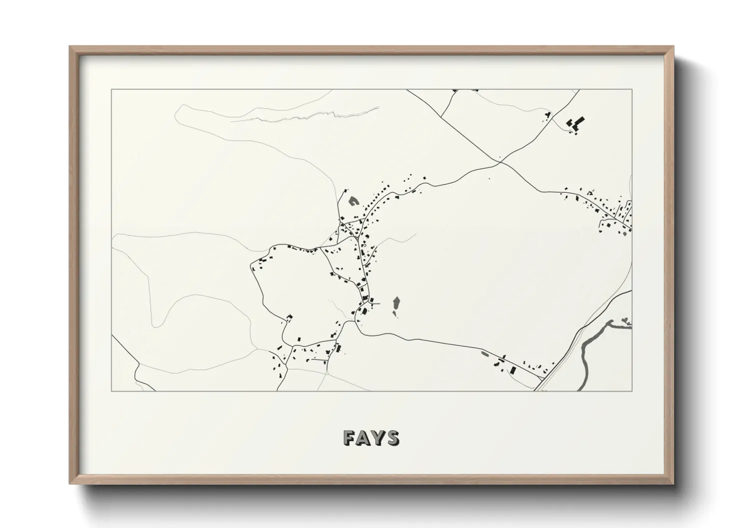 Une affiche de carte sur Fays