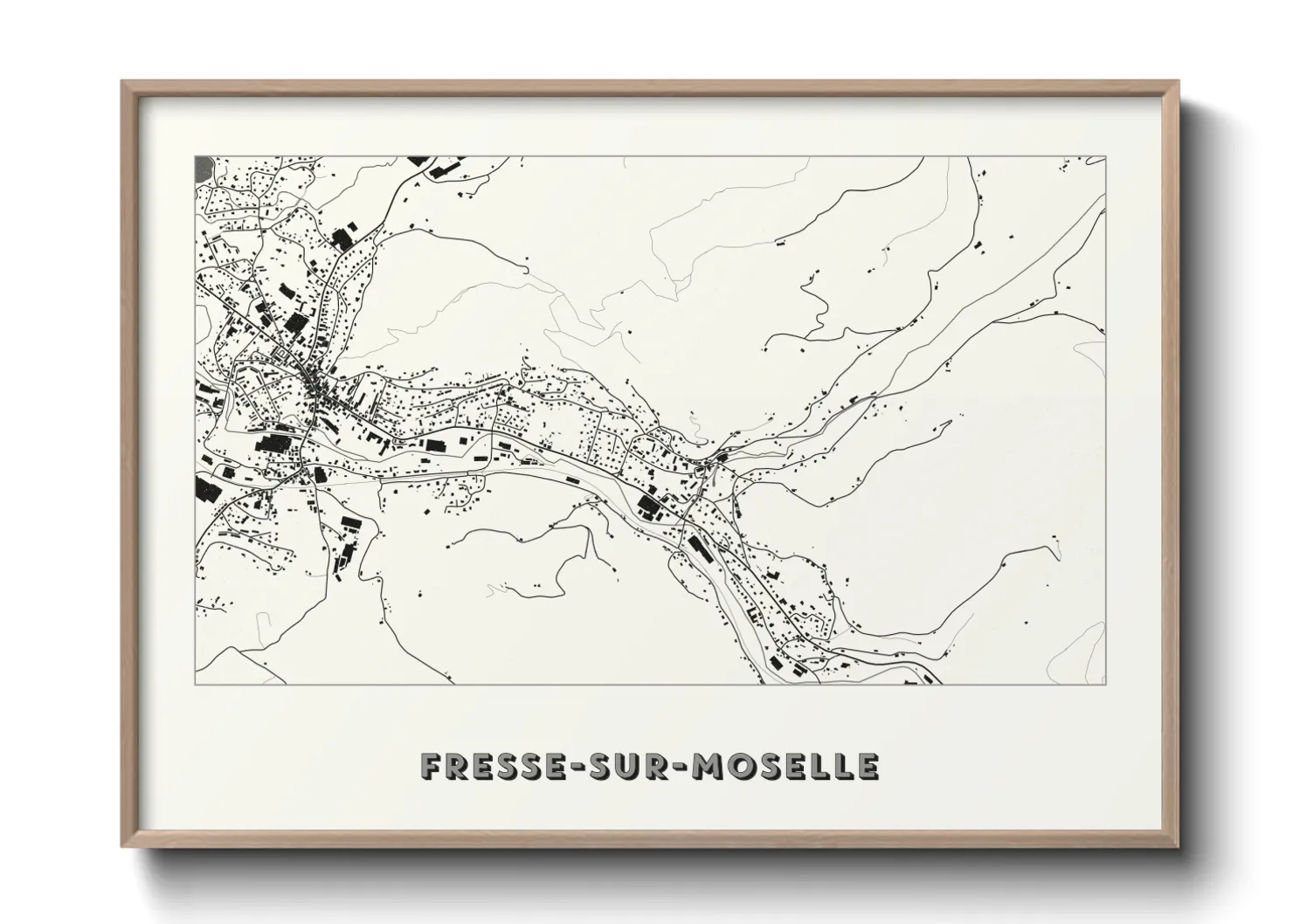 Une affiche de carte sur Fresse-sur-Moselle